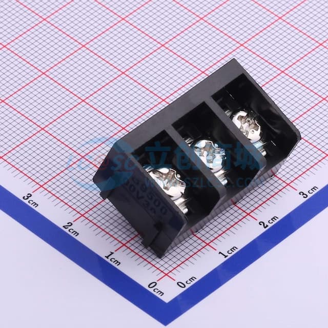 9.5mm 1x3P 直插 边脚 排数:1 每排P数:3 【栅栏】实物图