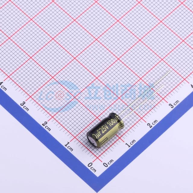 100uF ±20% 25V实物图