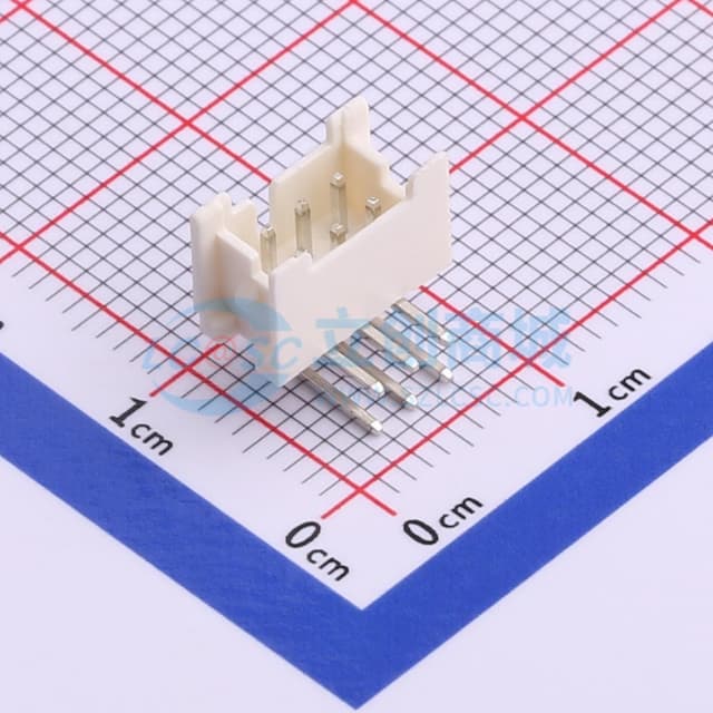 白色 2x3P 间距:2mm 弯插【插件】实物图