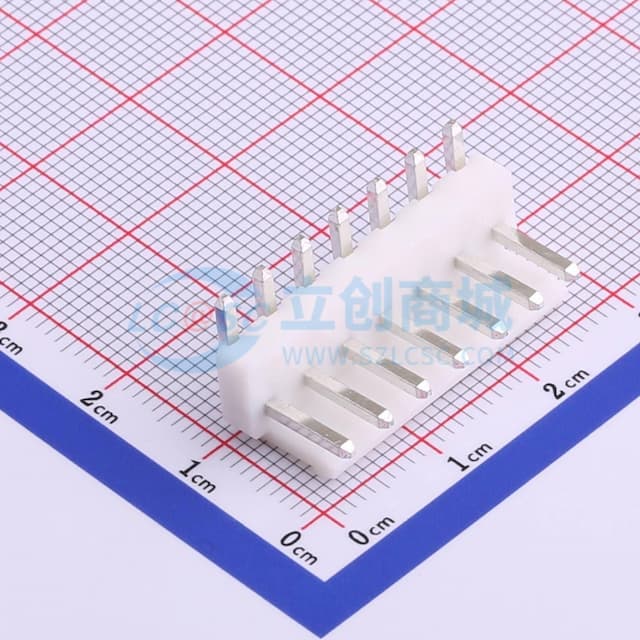 1x7P 间距:3.96mm 弯插 系列:VH 【插件】实物图