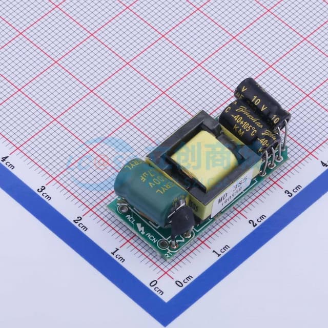 裸板开关电源，5V500mA电源模块(输入输出留孔)【插件】实物图