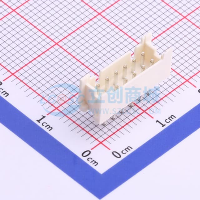 白色 2x6P 间距:2mm 直插【插件】实物图