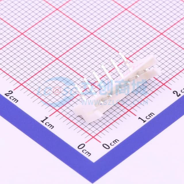 1x6P 间距:2.5mm 弯插 【插件】实物图