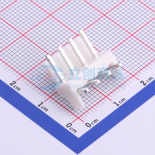 1x4P 间距:3.96mm 弯插 系列:VH 【插件】实物图