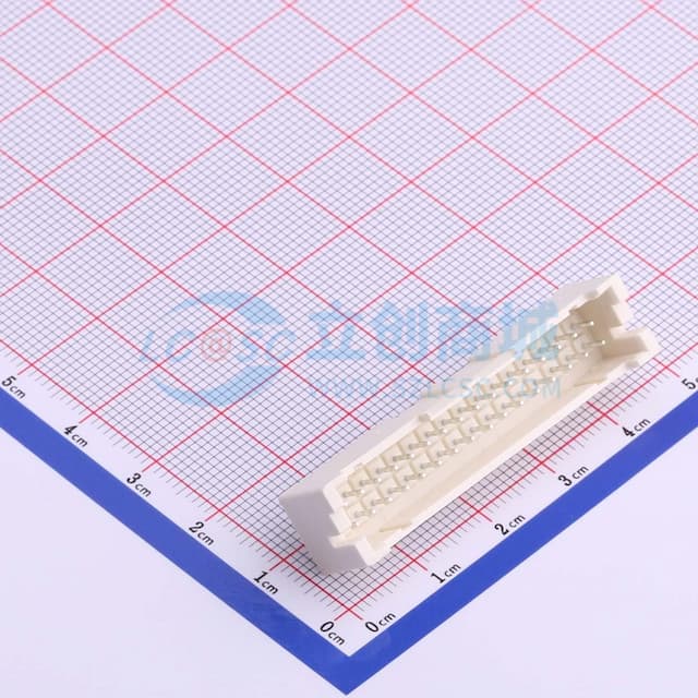 米黄 2x16P 间距:2.5mm 直插【插件】实物图