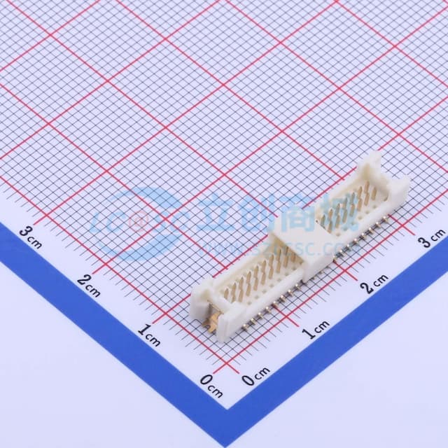 2x20P 间距:1.25mm 立贴实物图