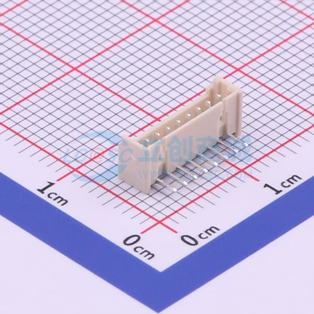 1x8P 间距:1.25mm 弯插 【插件】实物图