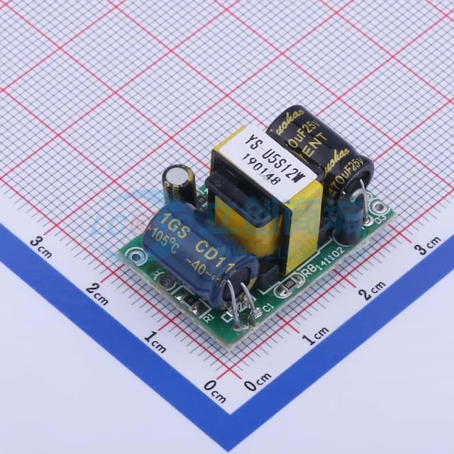 ESHION(禹舜)裸板开关电源 12V400mA电源模块(输入输出留孔) 【插件】实物图