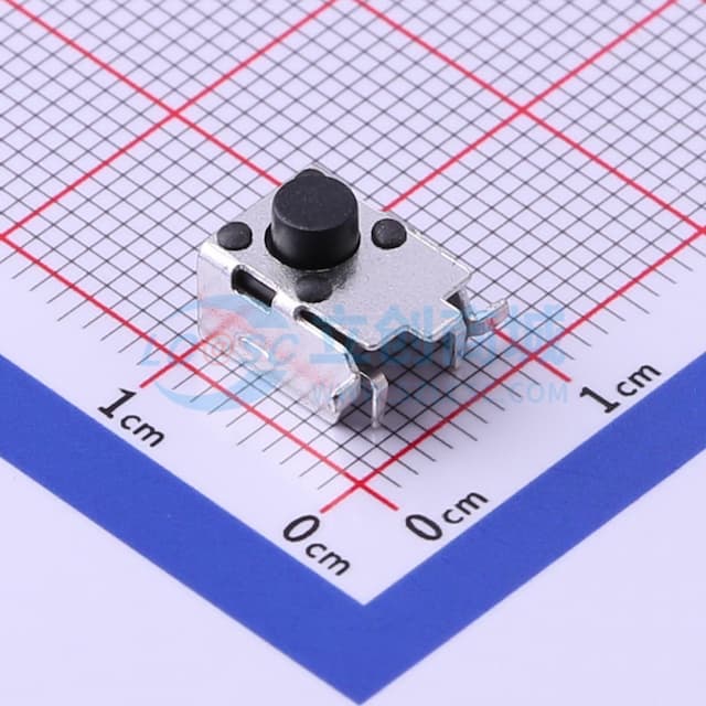 轻触开关6*6*5.5带支架贴片支架侧按按键250gf实物图