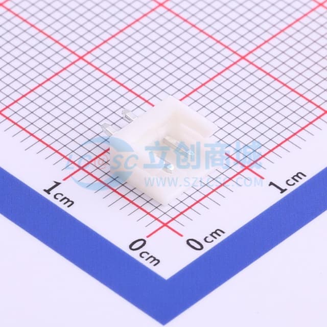 白色 1x2P 间距:2.5mm 直插【插件】实物图