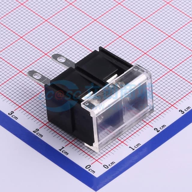 9.5mm 1x2P 直插 中脚 排数:1 每排P数:2 【栅栏】实物图