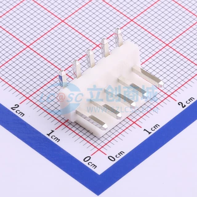 1x5P 间距:3.96mm 弯插 系列:VH 【插件】实物图