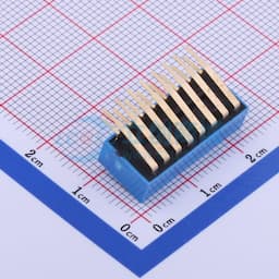 拨码开关蓝色08P-90度 间距2.54mm 立式侧插侧拨8位DIP 【插件】缩略图