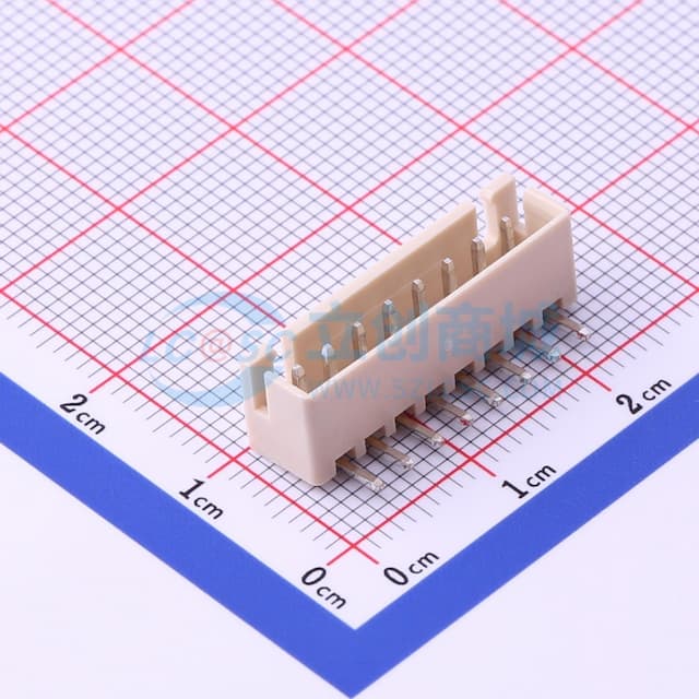 1x8P 间距:2.5mm 弯插 【插件】实物图