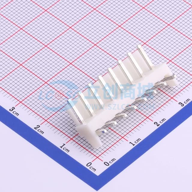 1x8P 间距:3.96mm 弯插 系列:VH 【插件】实物图