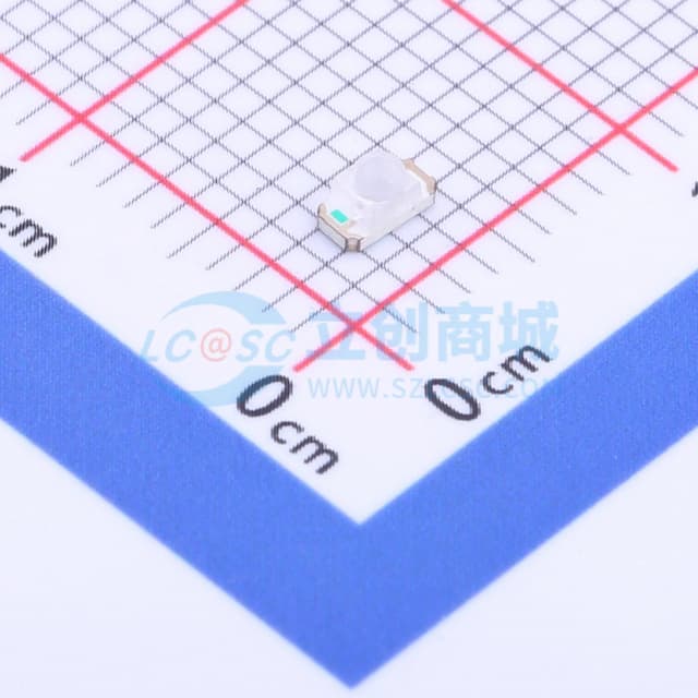 1206球头普绿贴片式发光二极管实物图