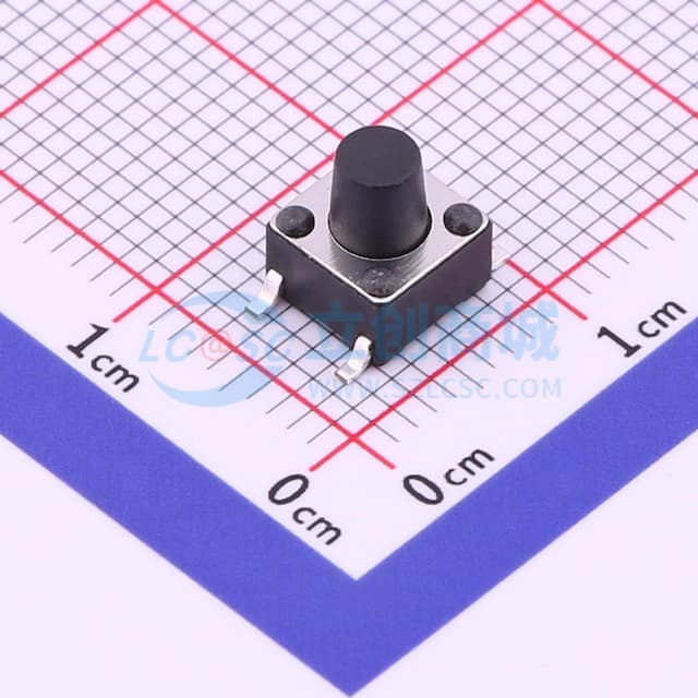 6*6*7mm 立贴 轻触开关实物图