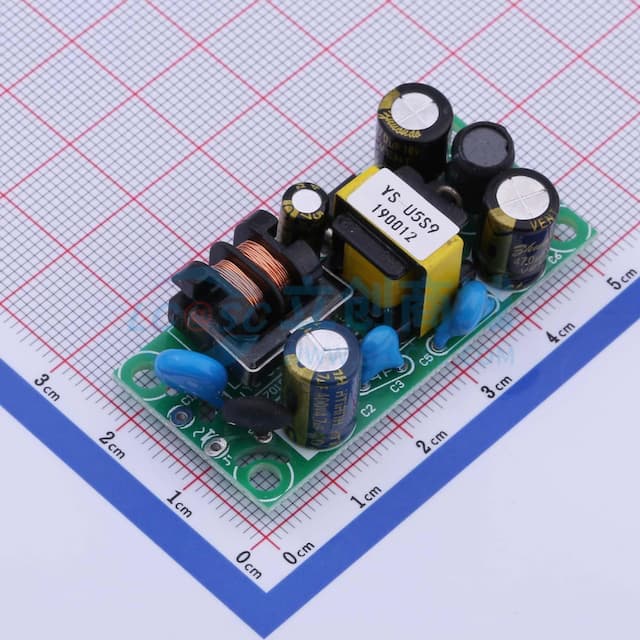 裸板开关电源，9V550mA电源模块(输入输出留孔) 【插件】实物图