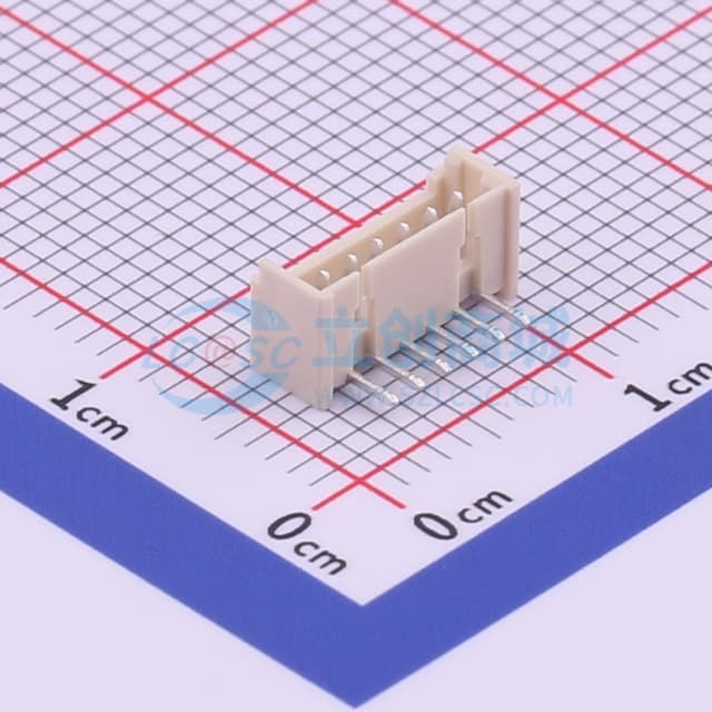 1x6P 间距:1.25mm 弯插 【插件】实物图
