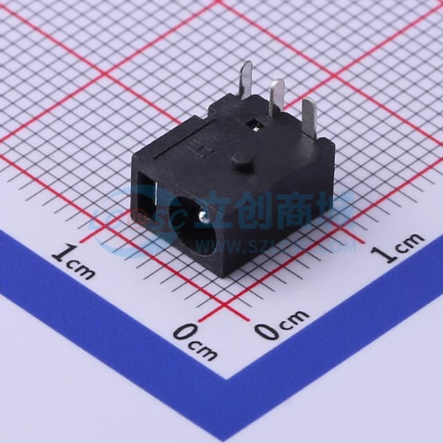 DC电源插座 内径:1.3mm 外径:4mm 【插件】实物图