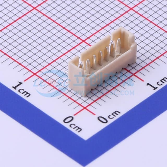 1x7P 间距:1.25mm 弯插 【插件】实物图