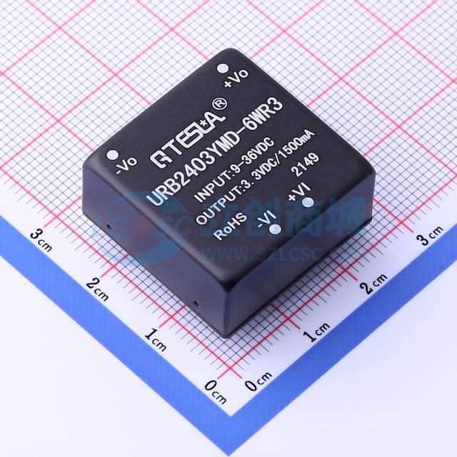 6W，超宽电压输入，隔离稳压正负双路/单路DIP封装，DC-DC模块电源【插件】实物图