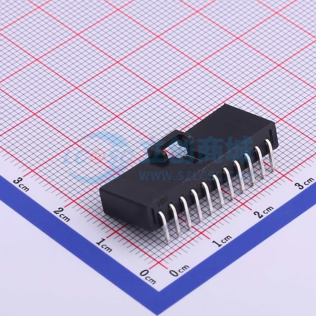 黑色 1x11P 间距:2.54mm 弯插【插件】实物图