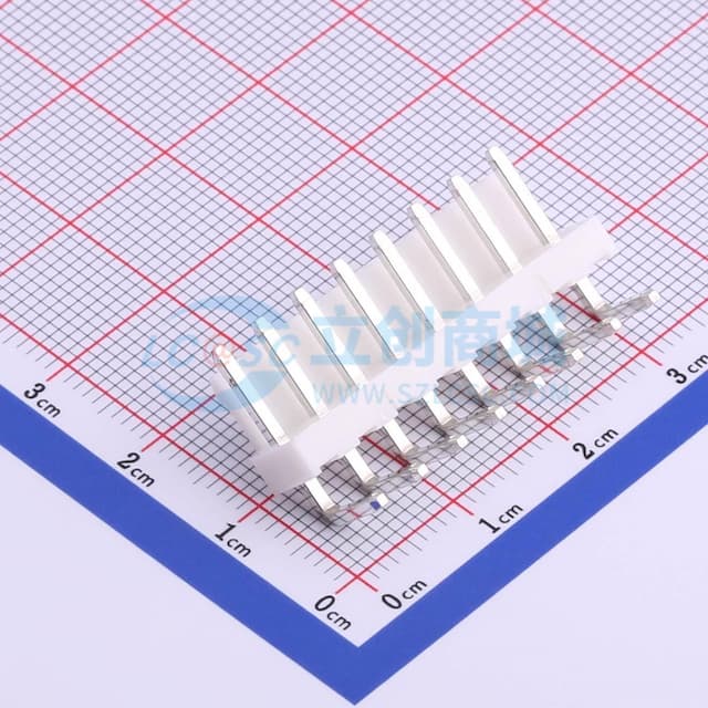 1x8P 间距:3.96mm 弯插 系列:VH 【插件】实物图