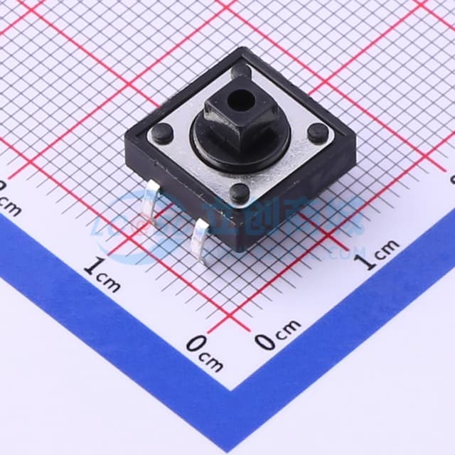 12*12*7.3mm 直插 轻触开关实物图