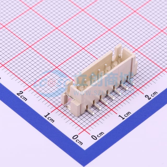 1x7P 间距:2.5mm 立贴 系列:XH实物图