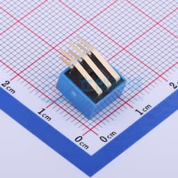 拨码开关蓝色03P-90度 间距2.54mm 立式侧插侧拨3位DIP 【插件】缩略图