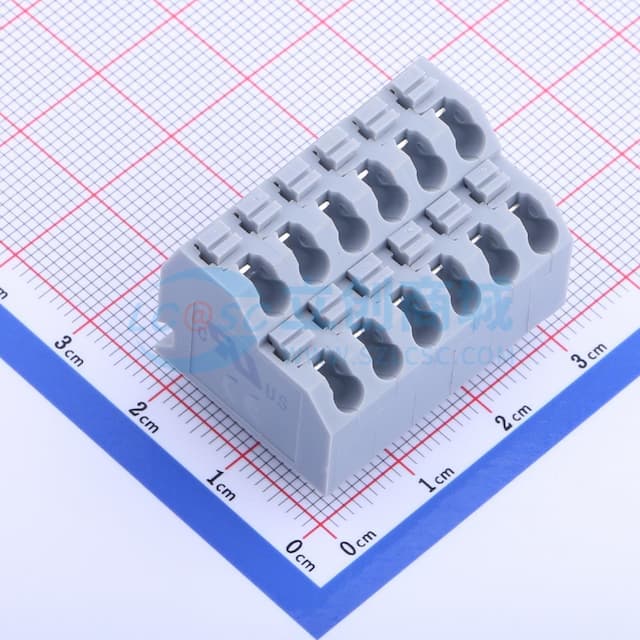 2x6P 5mm 每排P数:6 排数:2 【弹簧】实物图