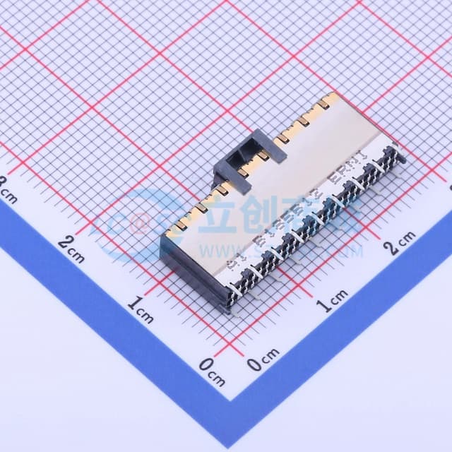 间距:1mm PIN:50P 母实物图