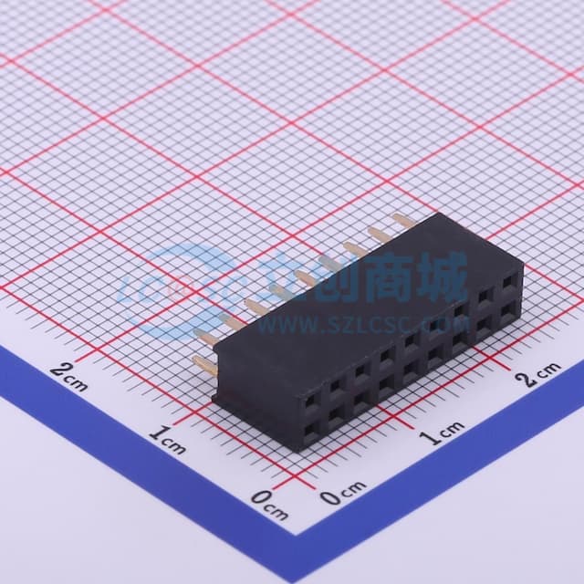 间距:2.54mm 2x9P 直插 【排针】实物图