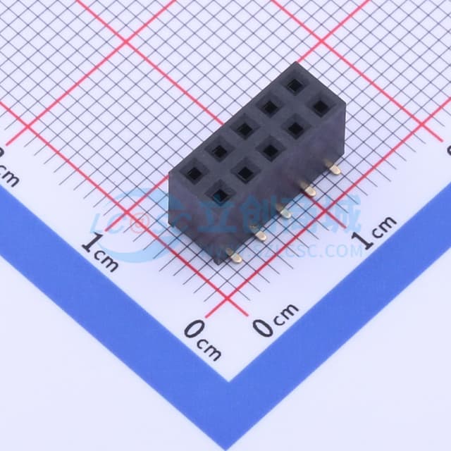 间距:2.54mm 2x5P 立贴实物图
