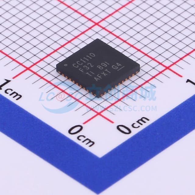 集成MCU、存储器、低于1 GHz射频收发器和USB控制器的低功耗片上系统（SoC）实物图