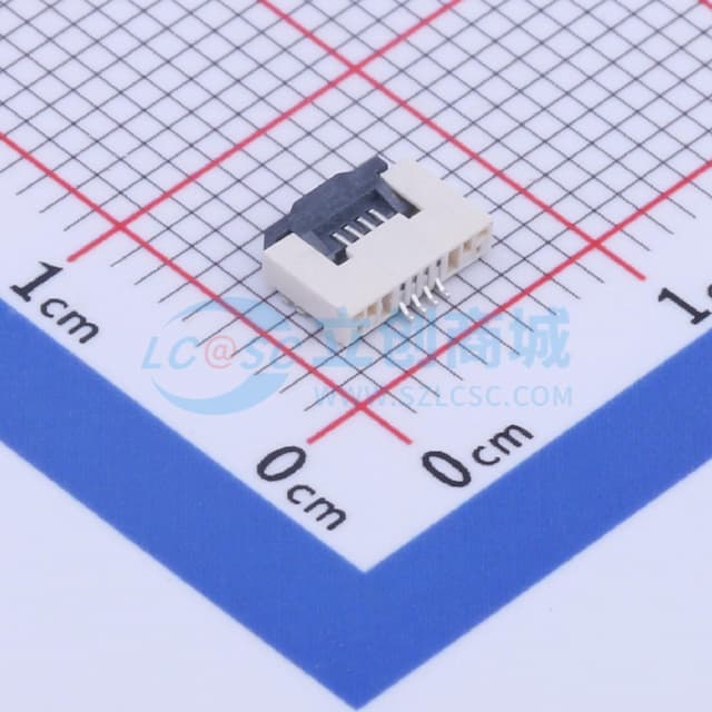 间距:0.5mm P数:4P 翻盖式 下接实物图