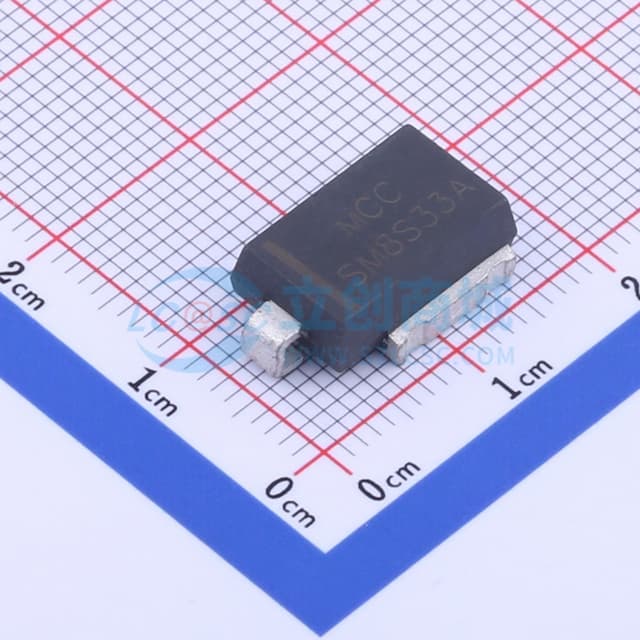 单向TVS 33V截止 峰值脉冲电流：124A实物图