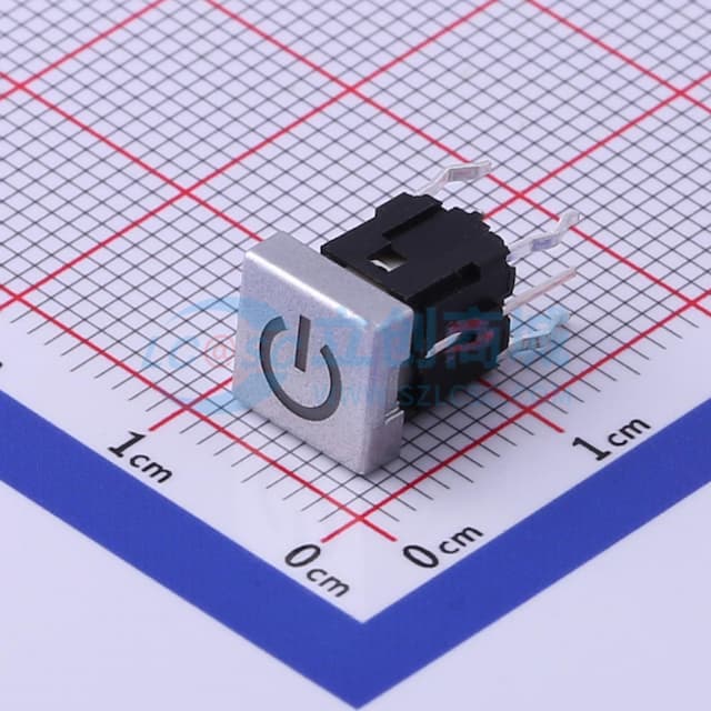 红色带灯开关 正方形电源帽 【插件】实物图