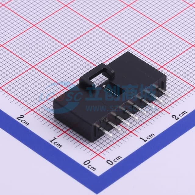 黑色 1x8P 间距:2.54mm 直插【插件】实物图