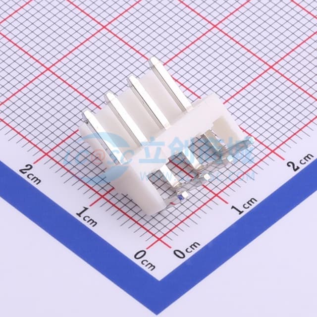 1x4P 间距:3.96mm 弯插 系列:VH 【插件】实物图