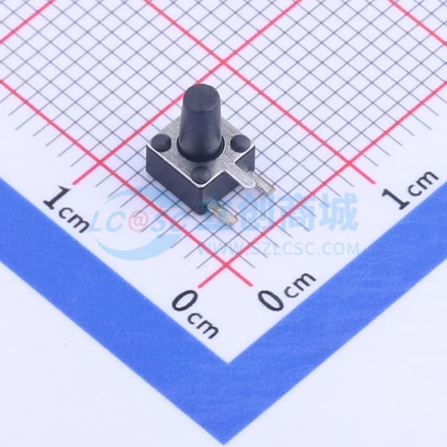 4.5*4.5*7mm 卧插 轻触开关 【插件】实物图