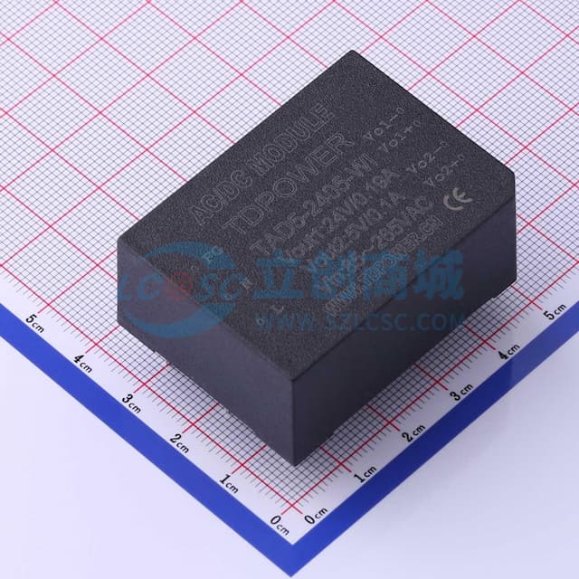 宽压输入85～265VAC，100～370VDC,47～400Hz，输出电压精度高，低纹波噪声，满载效率范围76%～83%的AC-DC电源模块 【电源】实物图