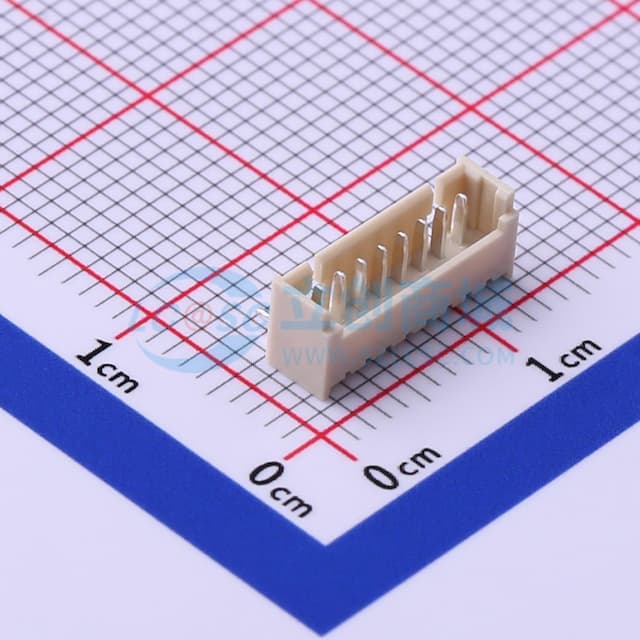 1x8P 间距:1.25mm 弯插 【插件】实物图