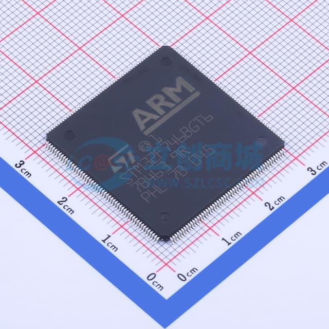 带DSP和FPU的高性能ARM Cortex-M7 MCU，具有1 MB Flash、216 MHz CPU、ART加速器、一级缓存、SDRAM和TFT实物图