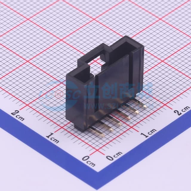 1x6P 间距:2.54mm 弯插 【插件】实物图