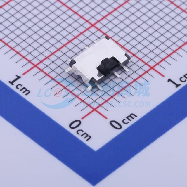 柄长1.5mm 卧贴双档 滑动开关实物图