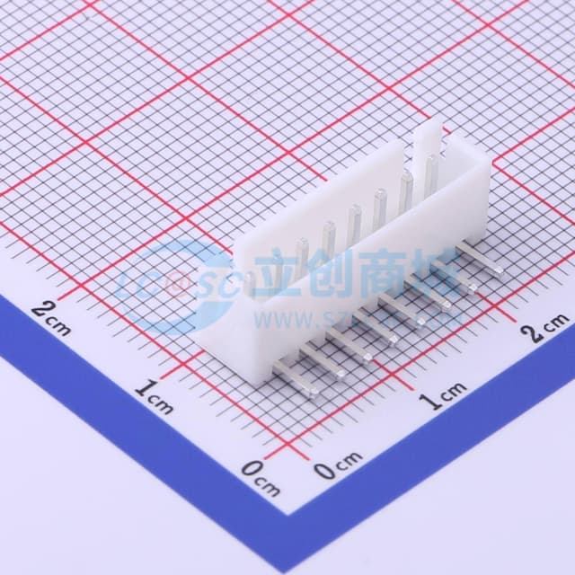 1x8P 间距:2.5mm 弯插 【插件】实物图
