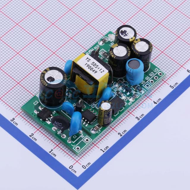 双路输出裸板开关电源，5V0.5A+12V0.2A，5W，(输入输出留孔)实物图