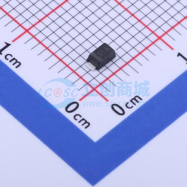 单向TVS 51V截止 峰值浪涌电流：2.4A实物图